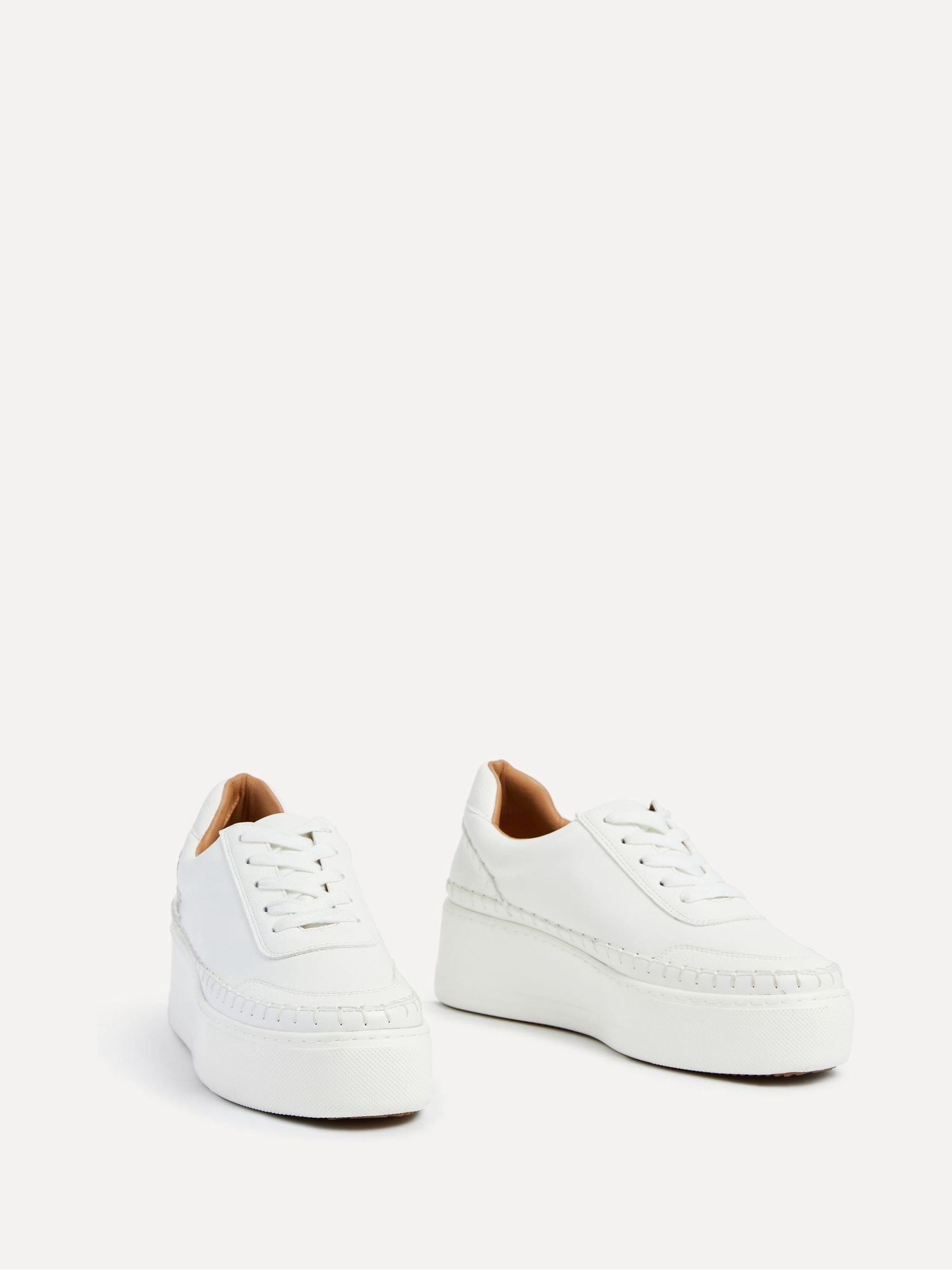 Buy Linzi White Harlem Faux Leather Platform Trainers from Next Luxembourg