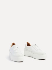 Linzi White Harlem Faux Leather Platform Trainers - Image 3 of 5