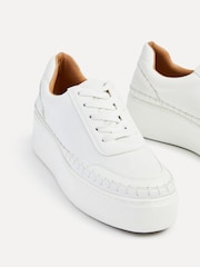Linzi White Harlem Faux Leather Platform Trainers - Image 4 of 5