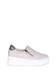 Linzi Mercury Taupe Slip On Platform Trainers - Slika 2 iz 6