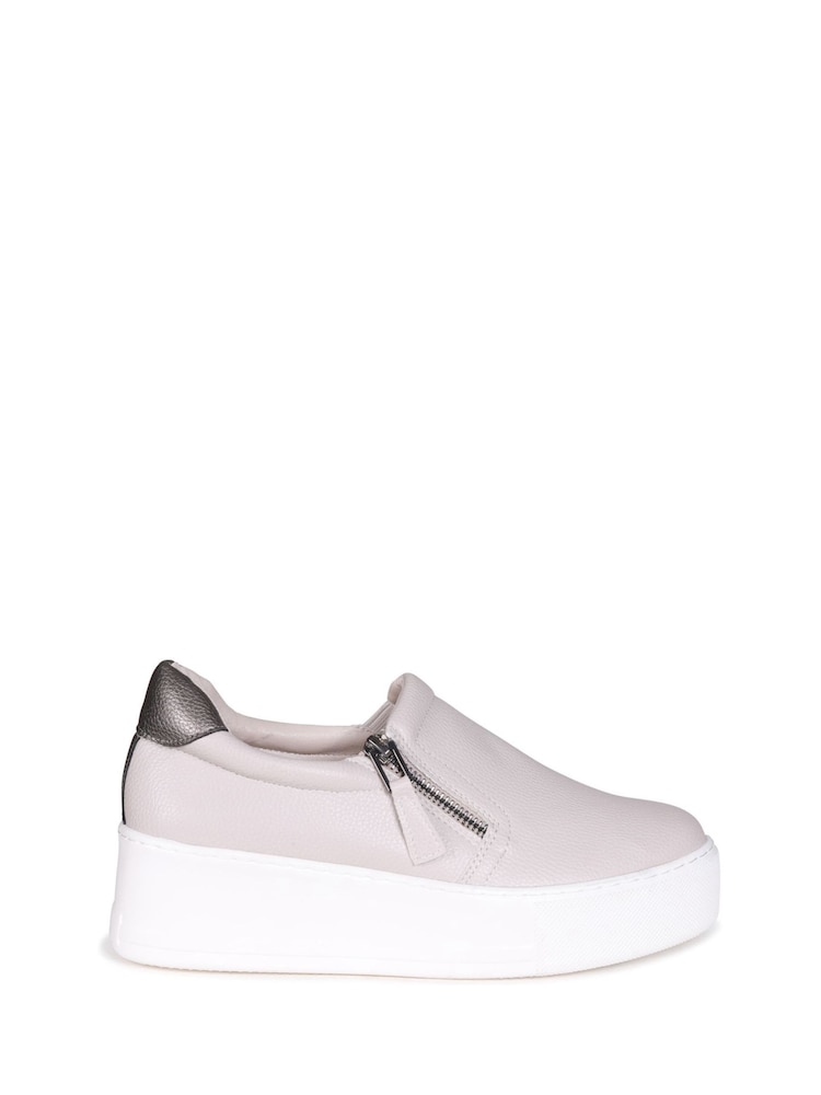 Linzi Mercury Taupe Slip On Platform Trainers - Slika 2 iz 6