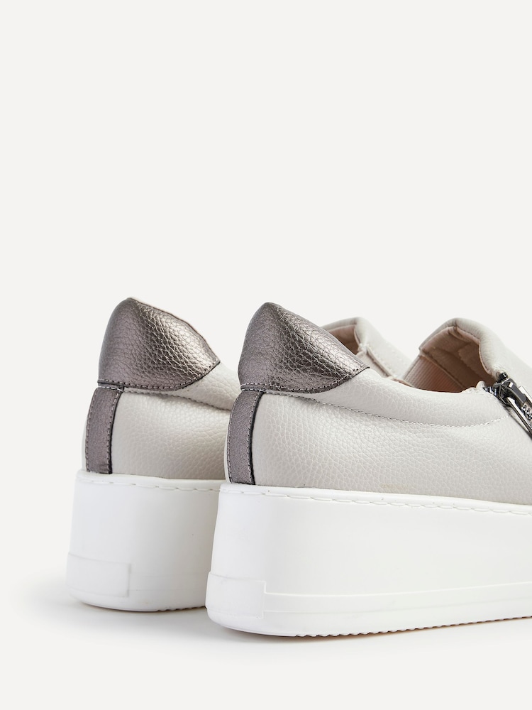 Linzi Mercury Taupe Slip On Platform Trainers - Slika 6 iz 6