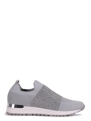 Linzi Grey Storme Trainers with Diamante Embellishment - Image 3 of 5