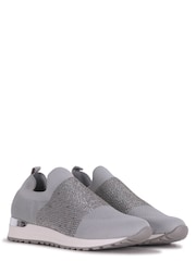 Linzi Grey Storme Trainers with Diamante Embellishment - Image 4 of 5