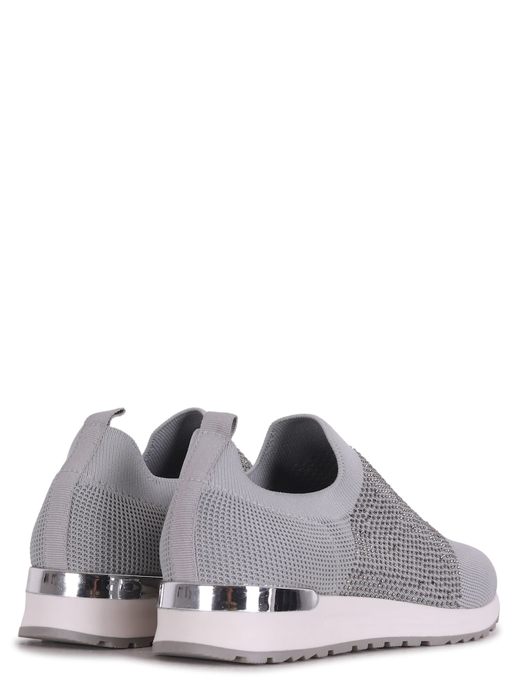 Linzi Grey Storme Trainers with Diamante Embellishment - Image 5 of 5