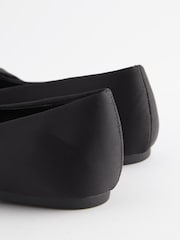 Black Forever Comfort® Bow Point Toe Ballerinas - Image 3 of 4