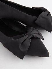 Black Forever Comfort® Bow Point Toe Ballerinas - Image 4 of 4