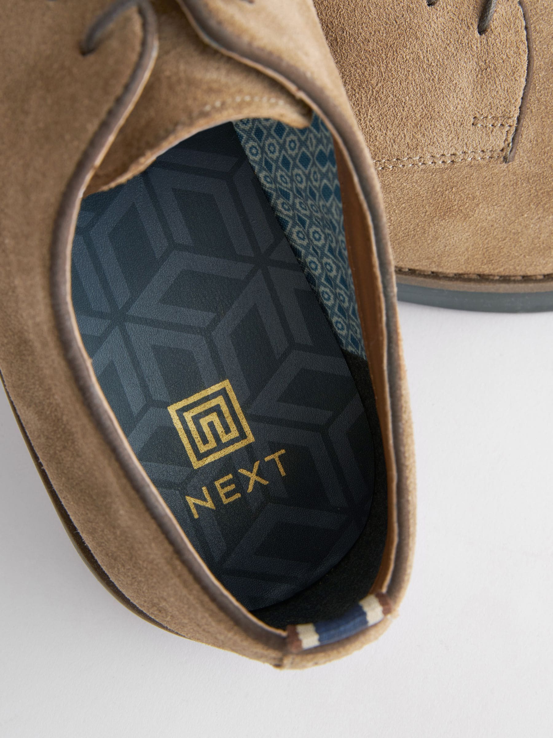 Buy Stone Suede Derby Shoes from Next Luxembourg