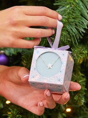 Estella Bartlett Silver Tone Christmas Bauble Featuring A Star Pendant With A Cubic Zirconia Chain - Image 4 of 4