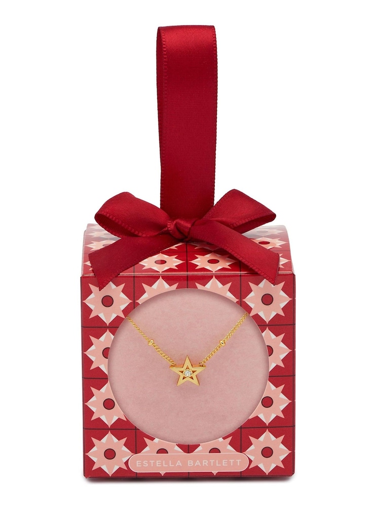 Gold - Estella Bartlett Weihnachtsbaumschmuck mit Sternanhänger mit Zirkonia - Bild 1 von 4
