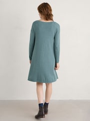 Seasalt Blue Heartfelt Knitted Dress - Image 3 of 6