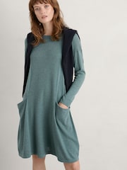 Seasalt Blue Heartfelt Knitted Dress - Image 4 of 6