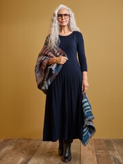 Seasalt Cornwall Blue Folk Song Knitted Midi Dress - Image 1 of 9
