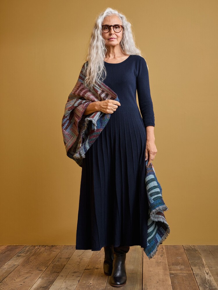 Seasalt Cornwall Blue Folk Song Knitted Midi Dress - Image 1 of 9