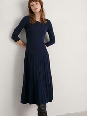 Seasalt Cornwall Blue Folk Song Knitted Midi Dress - Image 6 of 9