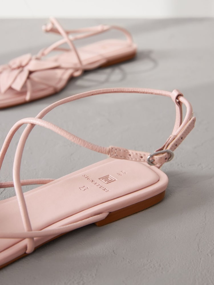 Pink - Premium Ledersandalen mit Zierblume - Bild 8 von 8 Pink - Premium Ledersandalen mit Zierblume - Bild 8 von 8