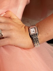 Sekonda Womens Monica 20mm Analogue Silver Tone Watch With Two Tone Case And Alloy Bracelet With White Dial - Image 1 of 6