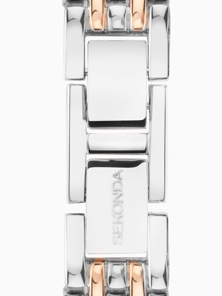 Sekonda Womens Monica 20mm Analogue Silver Tone Watch With Two Tone Case And Alloy Bracelet With White Dial - Image 6 of 6