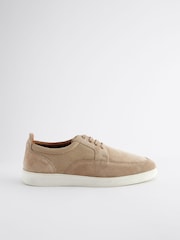 Stone Cream Suede Cupsole Casual Shoes - Image 3 of 7