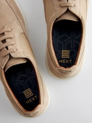Stone Cream Suede Cupsole Casual Shoes - Image 5 of 7