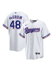 Fanatics Texas Rangers Official Replica Home White Jersey with Degrom 48 Printing - Image 1 of 3