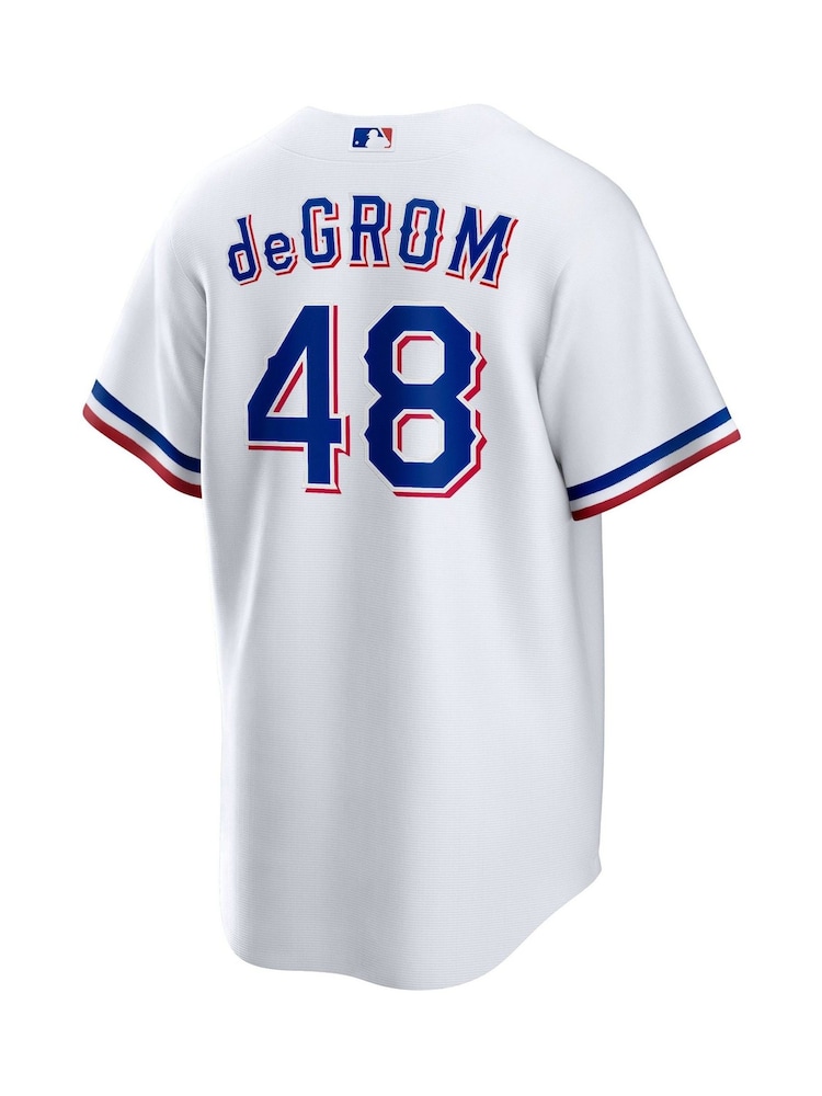 Fanatics Texas Rangers Official Replica Home White Jersey with Degrom 48 Printing - Image 3 of 3 Fanatics Texas Rangers Official Replica Home White Jersey with Degrom 48 Printing - Image 3 of 3