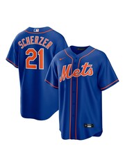 Fanatics Blue New York Mets Official Replica Alternate Jersey with Scherzer 21 Printing - Image 1 of 3