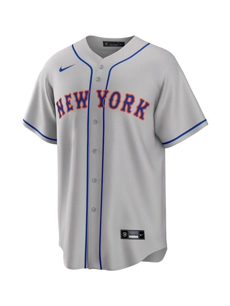 Fanatics Grey New York Mets Official Replica Road Jersey With Scherzer 21 Printing - Image 2 of 3