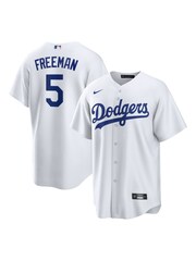 Fanatics Los Angeles Dodgers Official Replica Home White Jersey With Freeman 5 Printing - Image 1 of 1