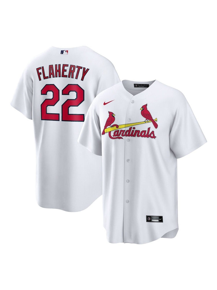 Fanatics St. Louis Cardinals Official Replica Home White Jersey with Flaherty 22 Printing - Image 1 of 3 Fanatics St. Louis Cardinals Official Replica Home White Jersey with Flaherty 22 Printing - Image 1 of 3