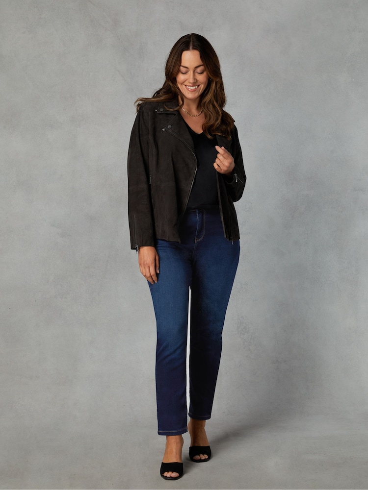 Live Unlimited Blue Petite Curve Comfort Stretch Jeans - Image 2 of 6