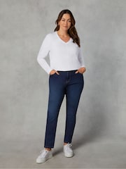 Live Unlimited Blue Petite Curve Comfort Stretch Jeans - Image 3 of 6