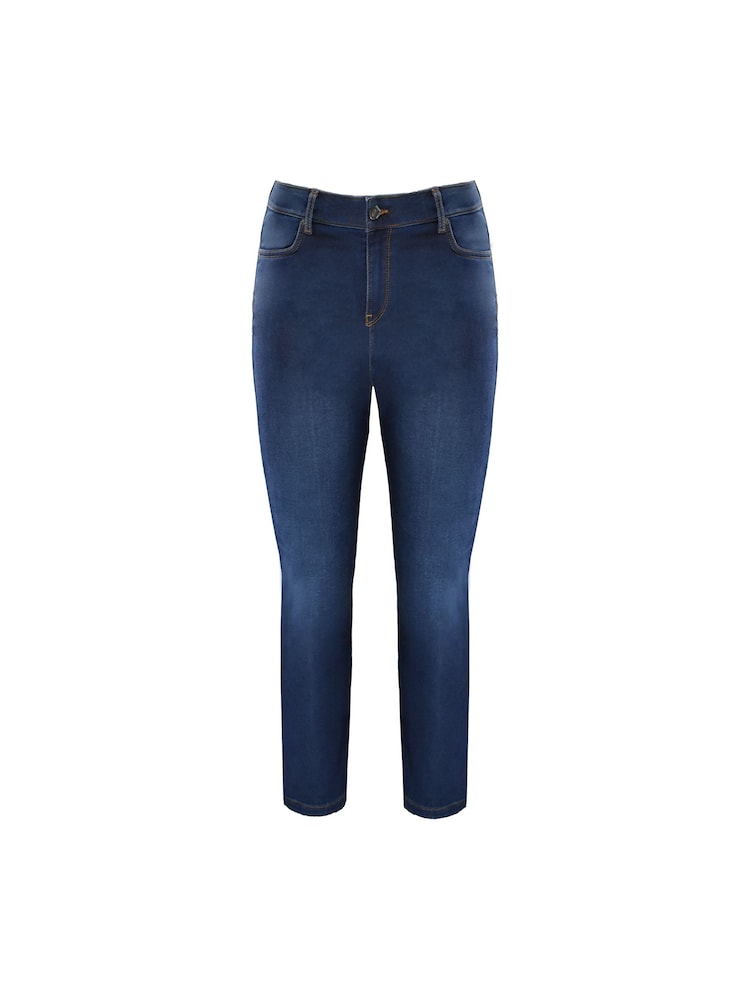 Live Unlimited Blue Petite Curve Comfort Stretch Jeans - Image 6 of 6