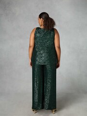 Live Unlimited Curve Green Sequin Trousers - Image 4 of 6