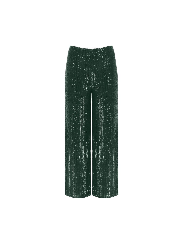 Live Unlimited Curve Green Sequin Trousers - Image 6 of 6