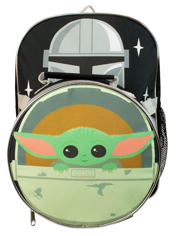 Character Black Mandalorian Backpack and Lunchbag Set - Image 1 of 6