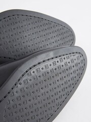 Black Leather & Check Brogue Shoes - Image 5 of 7