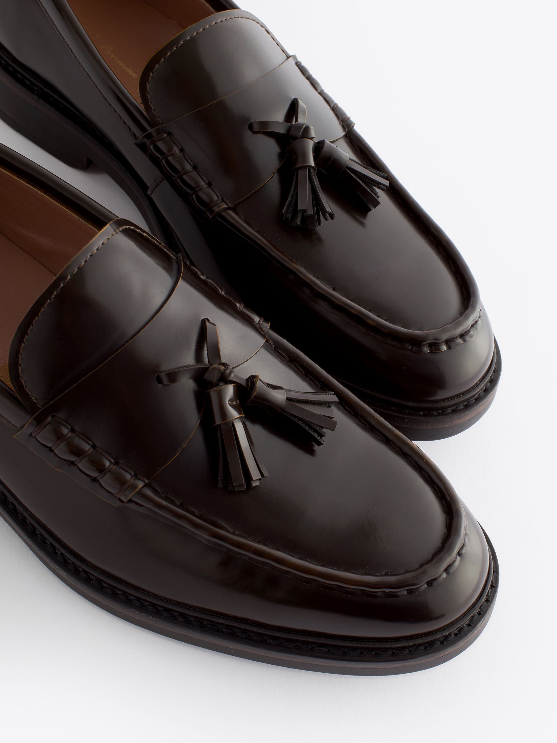 Brown Chunky Tassel Loafers