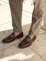 Brown Loafers With Snaffle Trim - Image 1 of 6