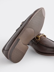 Brown Loafers With Snaffle Trim - Image 4 of 6