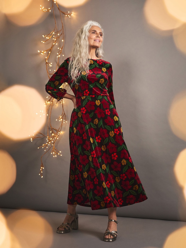 Seasalt Cornwall Oak Cottage Velvet Black Dress - Image 1 of 1 Seasalt Cornwall Oak Cottage Velvet Black Dress - Image 1 of 1