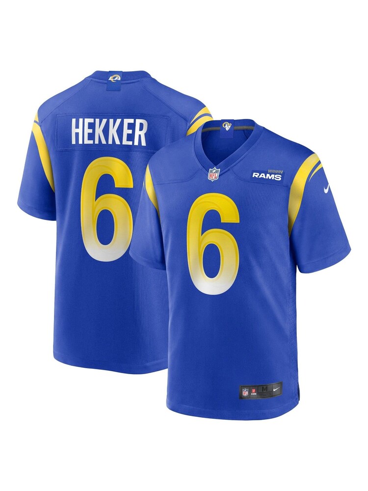 Fanatics Blue Los Angeles Rams Game Team Colour Johnny Hekker Jersey - Image 1 of 3