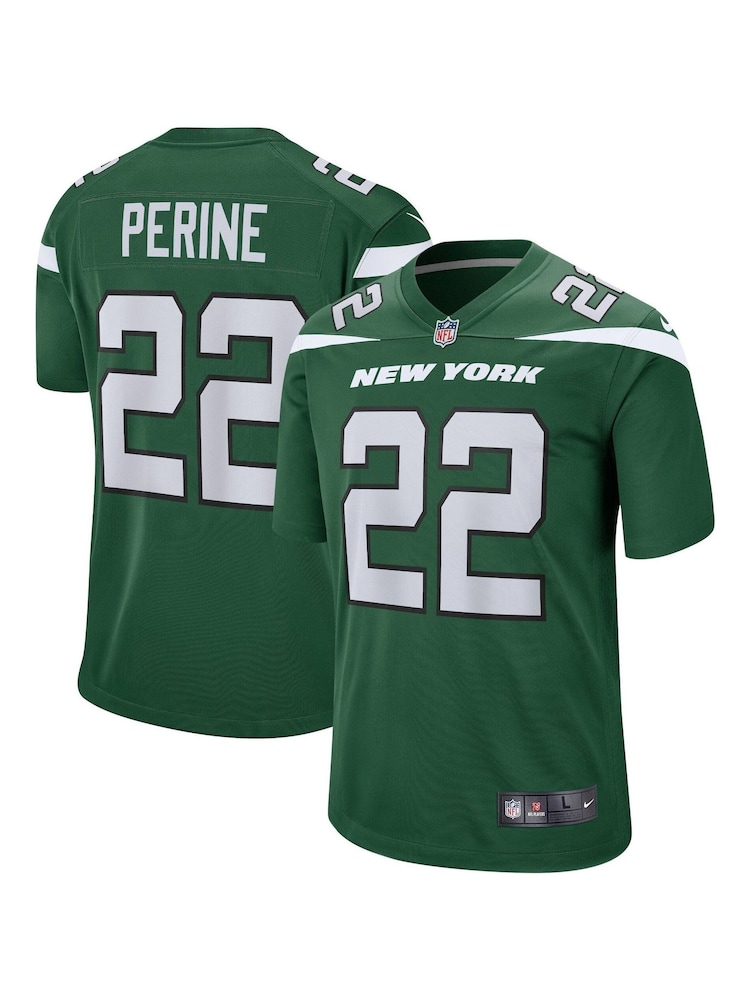 Fanatics Green New York Jets Game Team Colour La'Mical Perine Jersey - Image 1 of 3