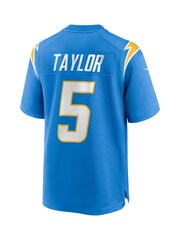 Fanatics Blue Los Angeles Chargers Game Team Colour Tyrod Taylor Jersey - Image 3 of 3