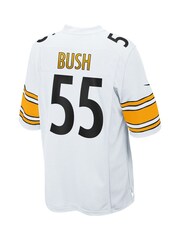 Fanatics Pittsburgh Steelers Road Game Devin Bush White Jersey - Image 3 of 3