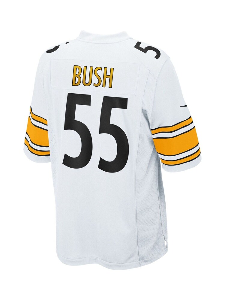 Fanatics Pittsburgh Steelers Road Game Devin Bush White Jersey - Image 3 of 3