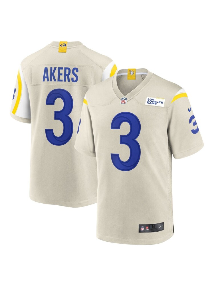 Fanatics Grey Los Angeles Rams Game Road Cam Akers Jersey - Image 1 of 3