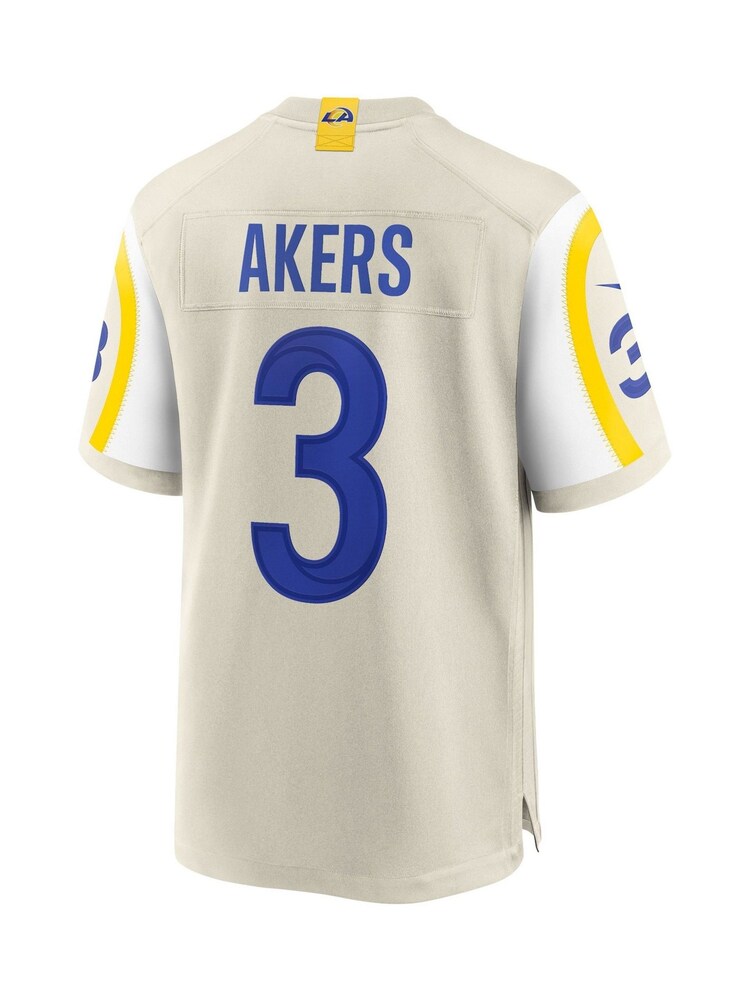 Fanatics Grey Los Angeles Rams Game Road Cam Akers Jersey - Image 2 of 3
