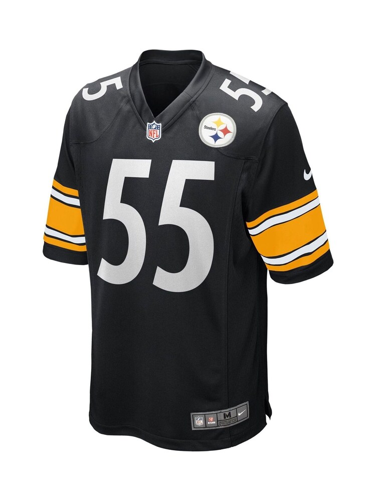 Fanatics Pittsburgh Steelers Home Game Devin Bush Black Jersey - Image 2 of 3