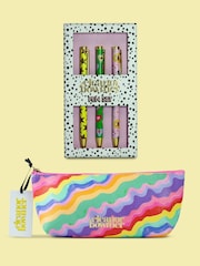 Eleanor Bowmer Multi Rainbow Pencil Case and Set of 3 Pen Set - Image 1 of 1